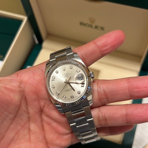 Rolex datejust 34 diamond ls watch - Picture 5 of 9